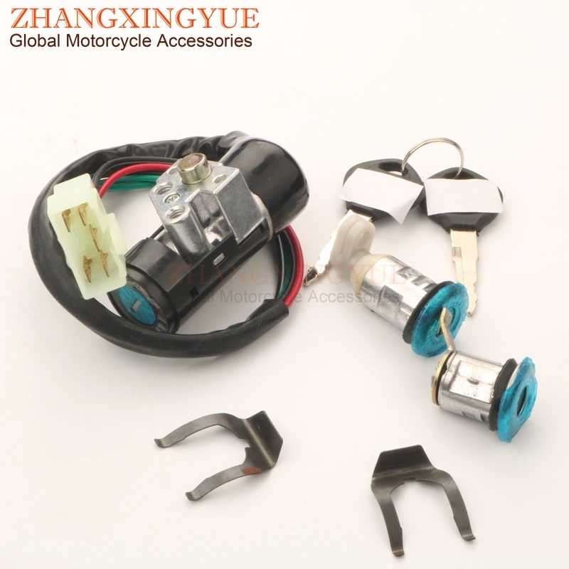 

Scooter Ignition Key Swatch Lock set for GY6 125cc 150cc 4T 5 plug