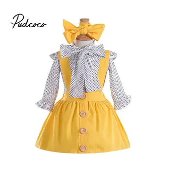 

New 2019 Children Clothing Suits For Girls Clothes Kids Toddler Enfant Fille Infantis Outfits Party 3Pcs T-shirt+Dress+Headwear