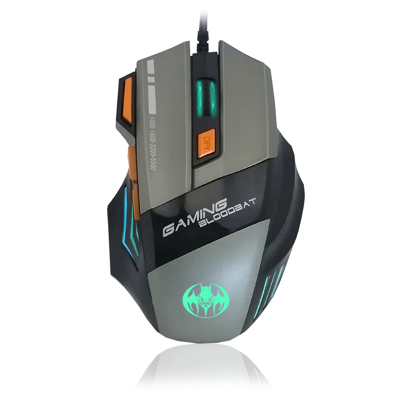  Gaming Mouse 6800 DPI Backlight Multi Color LED Optical 7 Button For Computer Overwatch Pubg Dota 2