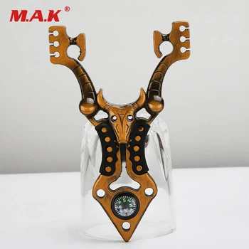

Slingshot with Three Slots Alloy Slingshot Powerful High Speed with Compass for Outdoor Hunting Shooting Fishing
