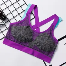 Женский спортивный дышащий бюстгальтер Быстросохнущий ударопрочный перекрестный ремень удобные бюстгалтеры без проволоки для фитнеса бега зала жилет