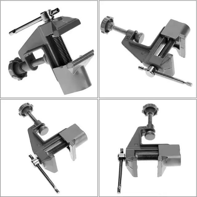 Household 40mm Mini Aluminum Small Clamp On Table Bench Vise Vice Tool