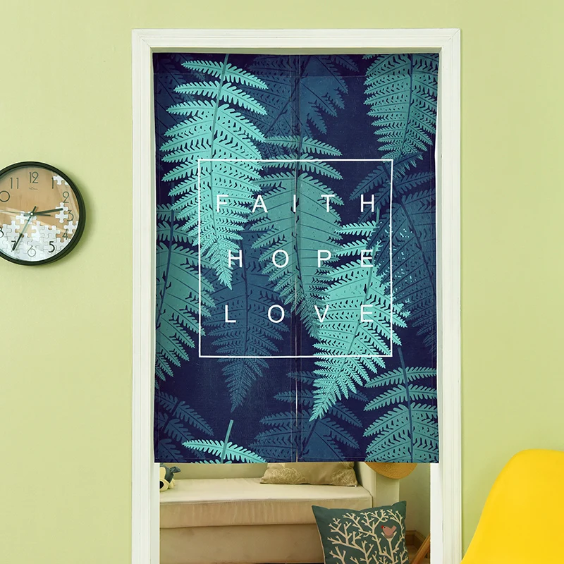 

Зеленое растение бамбуковая занавеска для двери льняной гобелен листья дети кабинет спальня домашний Декор Спальня Кухня занавеска
