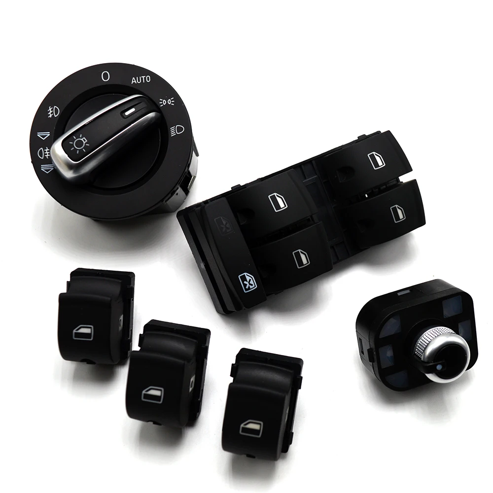 Window Headlight Mirror Switch Button For AUDI A6 S6 C6 RS6 A6 Allroad