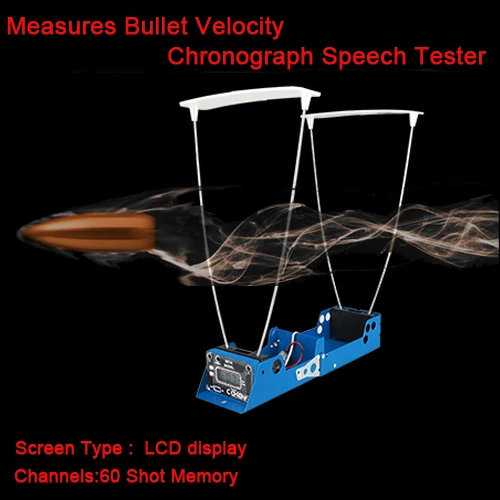 Тактический ЖК-дисплей Дисплей измеряет скорость пули Стрельба запись Функция хронограф Скорость тестер для страйкбола Охота hs35-0005 страйкбол