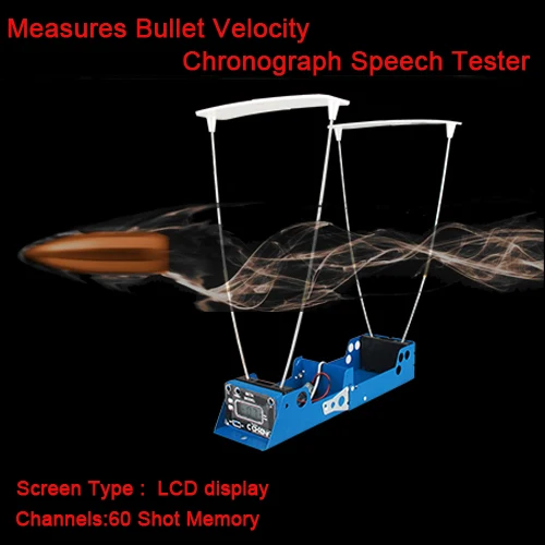 tactical lcd display measures bullet velocity shooting record
