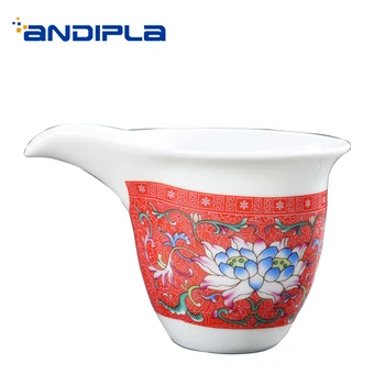 

180ML Jingdezhen Hand Painted Enamel Color Ceramic Porcelain Kung Fu Tea Set Accessories Fair Cup Milk Coffee Cup Public Mug