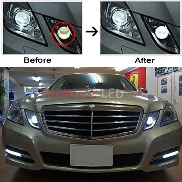 2pcs HID соответствующие ксеноновые Белый светодиодный светильник положения парковки для 2010-2013 Pre-LCI Mercedes E-Clase