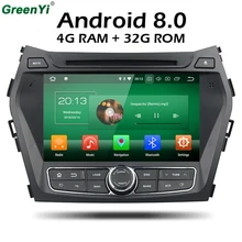 1024*600 4GB RAM Octa Core Android 8.0 Car DVD GPS Player For HYUNDAI IX45 2013 SANTA FE Santafe Navigation Radio Head Unit