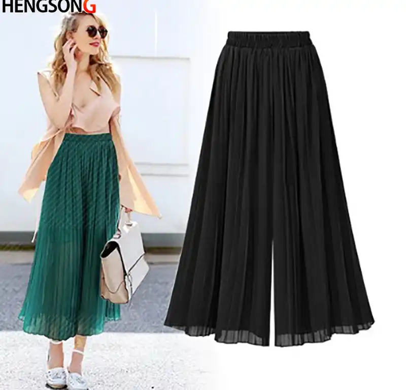 plus size pleated trousers