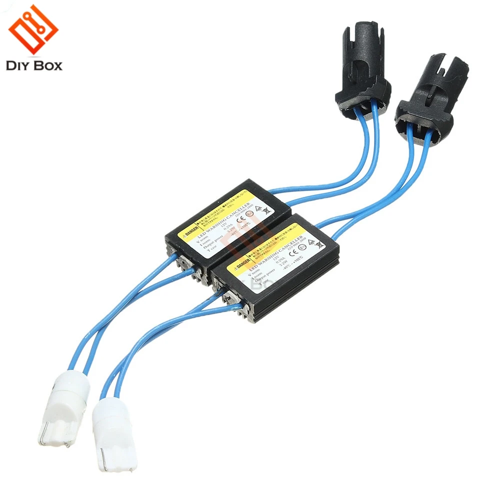2 шт. DC 12V LED предупреждающий резистор компенсатор Canbus T10 устраняет ошибки W5W