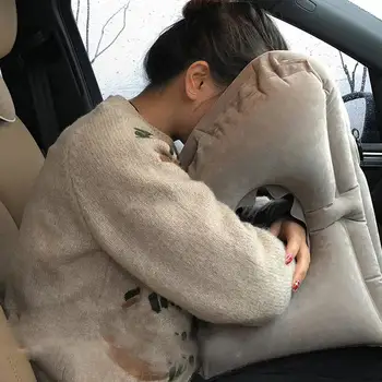 

New Inflatable Air Pillow Air Bolster Travel Comfortable Frontal Sleep Plane Car Soft Cushion Trip Foldable Blow Neck Pillow