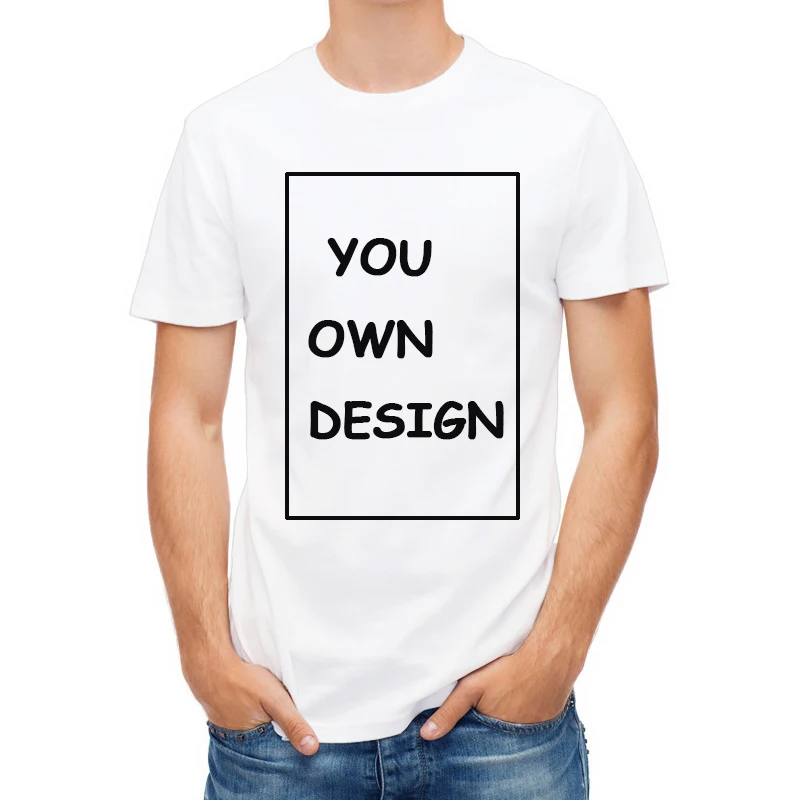

2019 Picture processing High Quality Customized Men T shirt Print Your Own Design / LOGO / QR code /photo casual tshirt