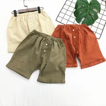 Шорты для мальчиков лето мягкая удобная хлопок, бамбук детские шорты тонкие брюки детские свободные шаровары брюк Новые детские одежда