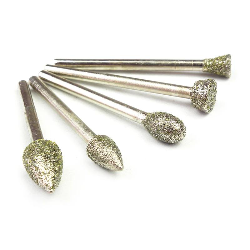 

5pcs diamond grinding wheels Abrasive tools disc burs dremel rotary tool accessories polishing burr stone ferramentas eletrica