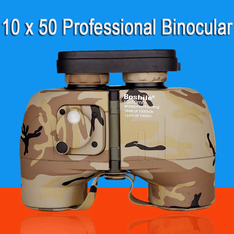 Powerful Binoculars Rangefinder Telescope 10x50 Long Range Military Binocular Professional Night