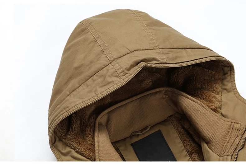 TACVASEN военная куртка мужская зимняя Толстая хлопковая карго Куртка парка пальто теплая флисовая куртка с капюшоном Повседневная ветровка верхняя одежда