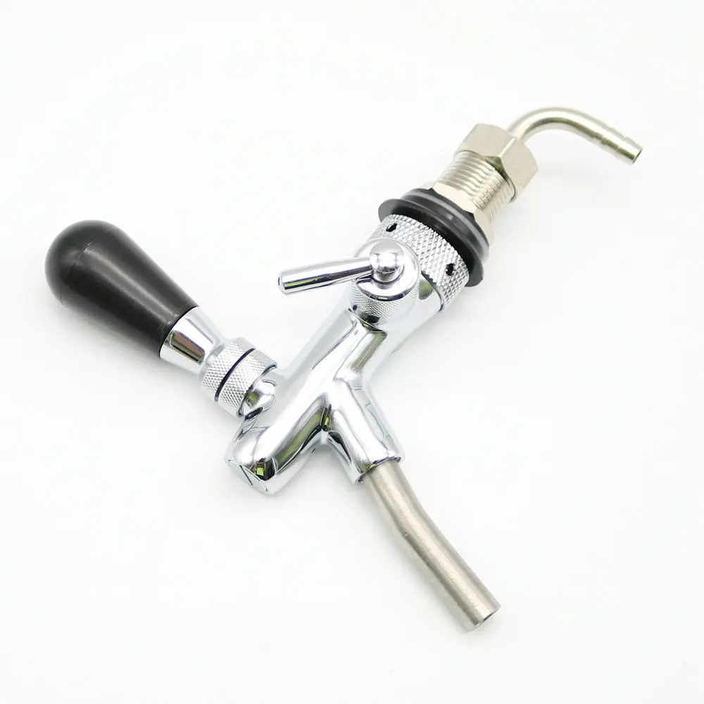 Comprar Nuevo barril de cerveza casera para barril de cerveza, grifo de Control de flujo de cerveza, grifo de fabricación de cerveza casera, grifo de latón para cerveza de barril de plata