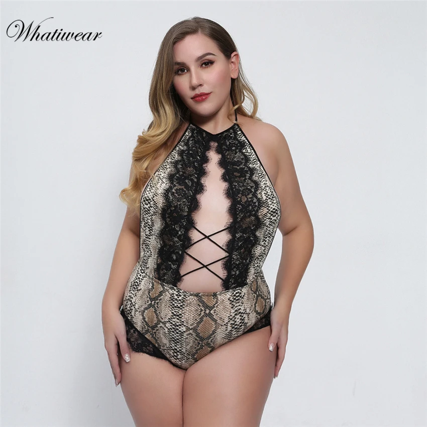 Hollow Out Romper Women Top Sexy Transparent One Piece Lace Plus Size Bodysuit Femme Overall Body Modis Playsuit Jumpsuit