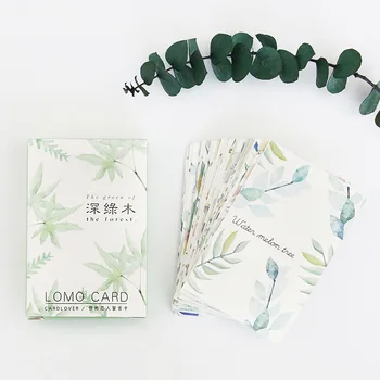 

28 sheets/Set Green Plant leaves Mini Postcard /Greeting Card/Message Card/ Kids Gift Postcard Kawaii Stationery