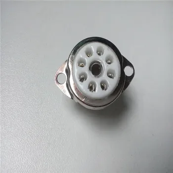 

8pcs ceramic tube socket small seat tube holder 8 pin GZC8-Y-9 silver for ECC40 AZ41