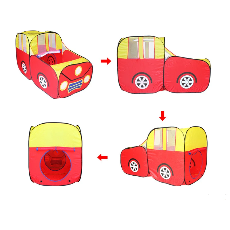 Детский игровой домик, детский манеж, детский безопасный портативный игрушечный манеж, палатка, огромный дизайн автомобиля, домик, мяч для пула, для улицы и дома
