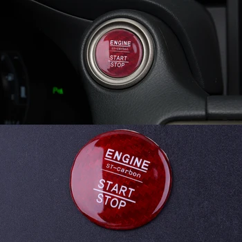 

CITALL Red Carbon Fiber Car Engine Start Stop Button Cover Trim Fit for LEXUS IS250 300 350 200T 2014 2015 2016 2017 2018