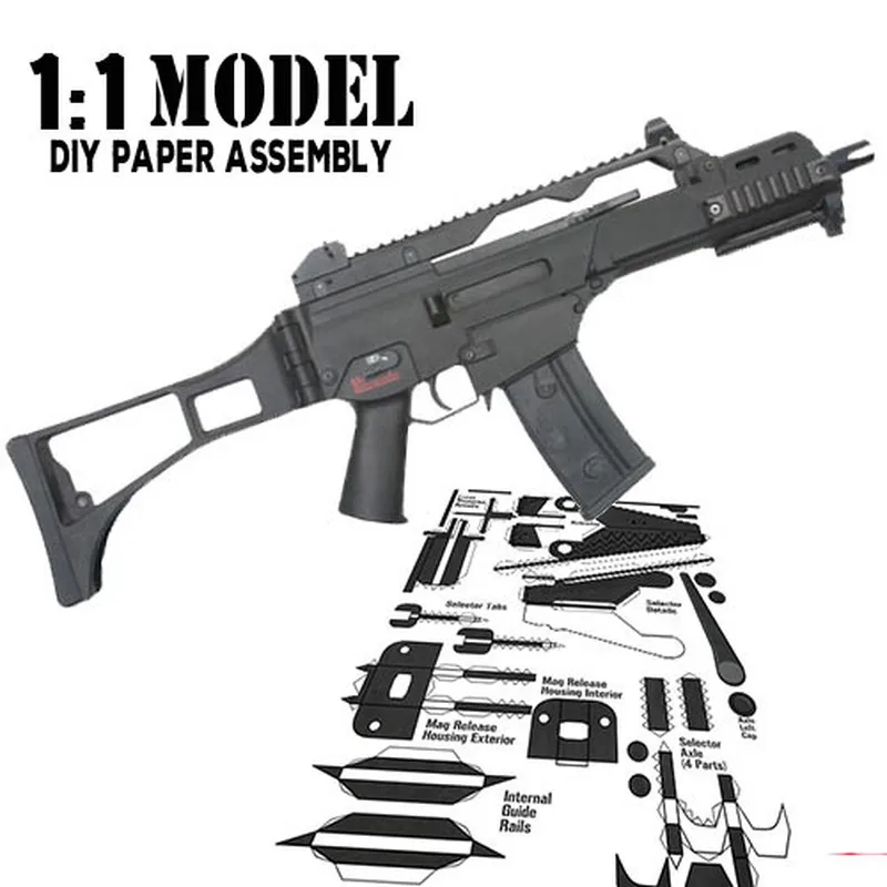 1:1 Hk G36 Mainan Model Senapan Kertas Mainan Pendidikan Rakitan Konstruksi  Bangunan Mainan Model Kartu Set Bangunan|Kartu Model Bangunan Set| -  Aliexpress