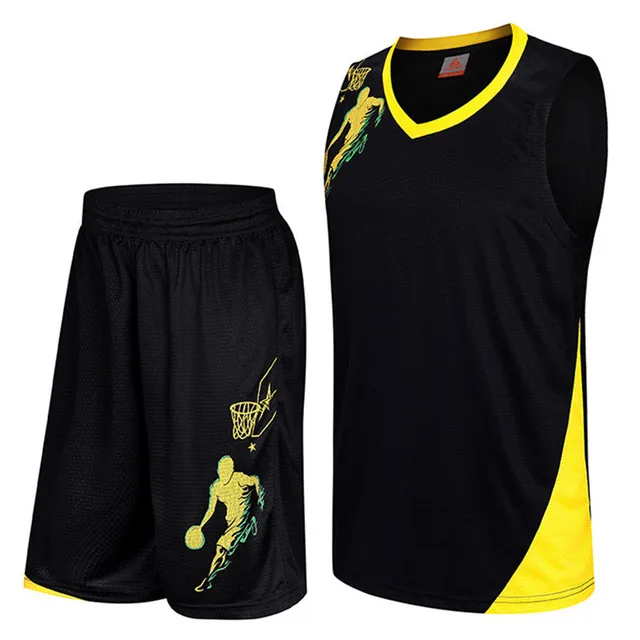 Quick Dry Men's Throwback Basketball Jersey Sets Breathable Blank