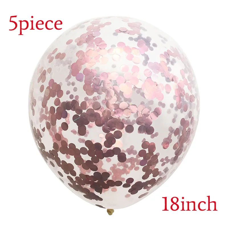 Розовые золотые воздушные шары на день рождения, свадебные шары, кольцо с бриллиантом, фольгированный шар для невесты, воздушный шар, декор для свадьбы и Помолвки - Цвет: 5pcs rosegold confet