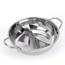 28 см пикантная Горячая каша индукционная плита мандарин утка горячий горшок двойное ухо нержавеющая сталь утолщаются вареный горшок для баранины