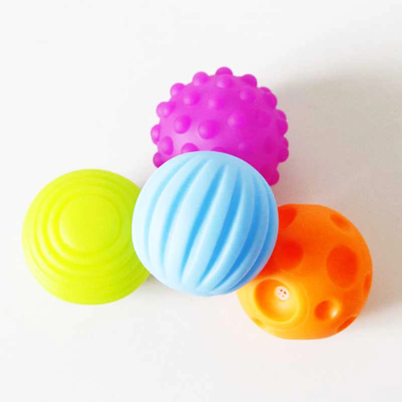 4 шт./партия, набор из текстурированных мульти-шариков, развивающая тактильная игрушка для развития осязания, детский сенсорный мяч, тренировочный мягкий массажный мяч 7 см
