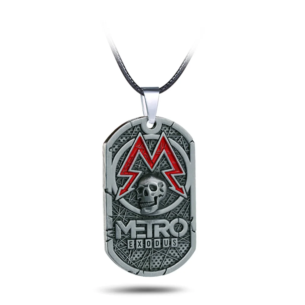 PC Game Metro Exodus 2033 кулон с биркой для собак кожаная металлическая цепочка мужские