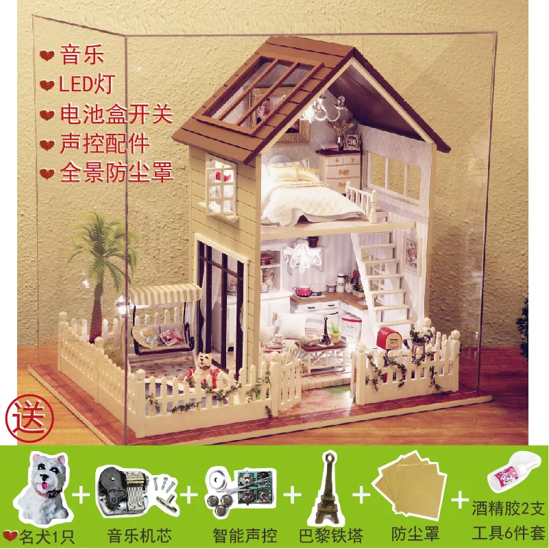 Handmade Toy Dream House Model Kit Room Box Home Assemble Miniature