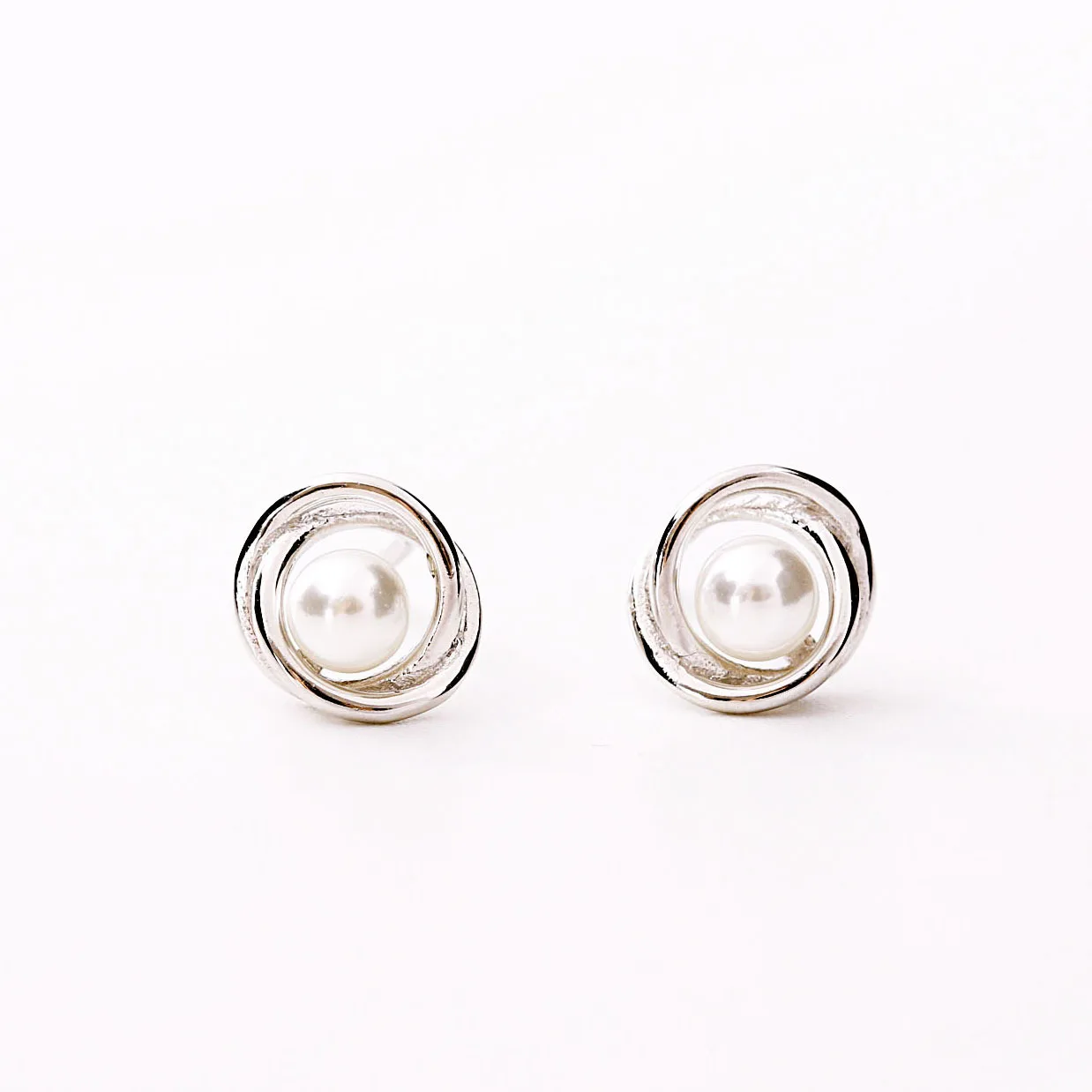 original pearl 100% 925 Sterling silver Jewelry fashion Hypoallergenic Stud earrings for girl gift