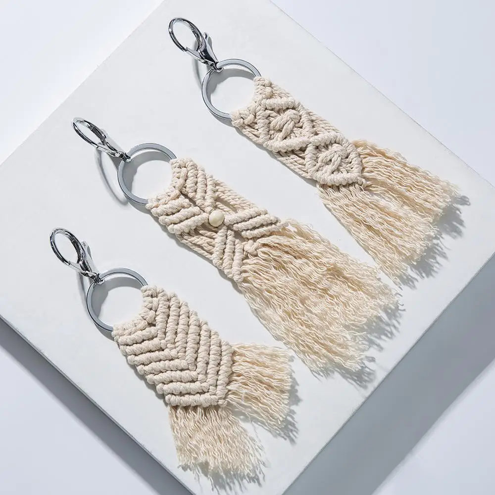 Indian Handmade Keyrings For Girls Silk Thread Bohemian Wholesale Key Chains 