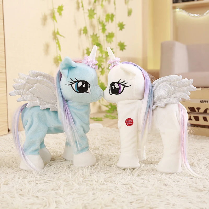 Brinquedos de Pelúcia Animais de Pelúcia Eletrônicos para Crianças Tiara do Bebê Falando Cantando Andando Unicórnio Meninas Meninos 8 Brinquedos de pelúcia eletrônicos