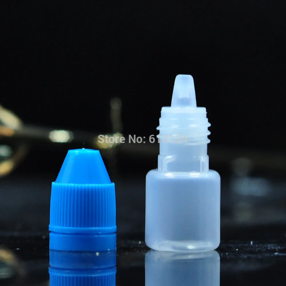 

Wholesale - Fedex free shipping! 2ml pe empty drop bottle 2ml childproof and tamper with long thin tip dropper