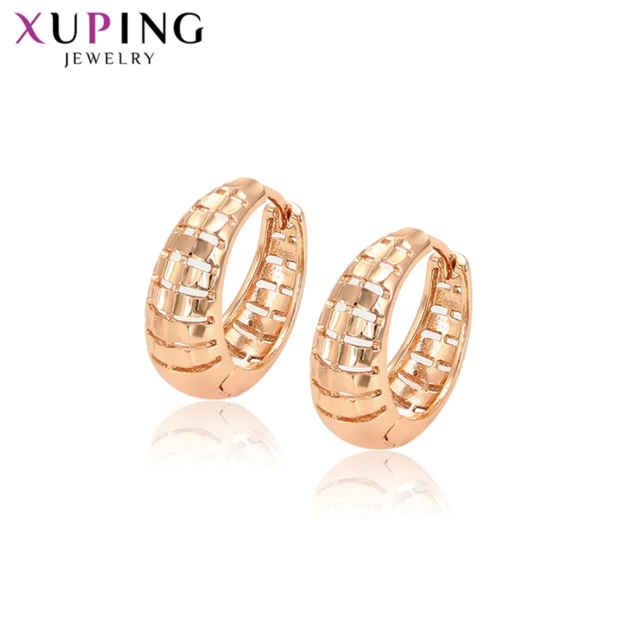 

Xuping Fashion Small Circle New Arrival Rose Gold Color Plated Classic Hoops Earrings for Women Jewelry Gift S122,6-97311