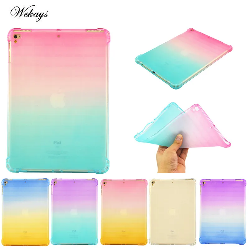 Wekays Gradual Change Silicone Case For iPad Mini 1 2 3 Multicolour Clear Tablet Cover For iPad mini 2 mini 3 Case Coque Fundas Wekays Gradual Change Silicone Case For iPad Mini 1 2 3 Multicolour Clear Tablet Cover For iPad mini 2 mini 3 Case Coque Fundas