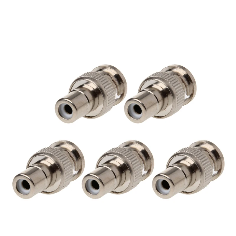 

5x BNC Male To RCA Female Coaxial Connector Adapter For CCTV Surveillance Video