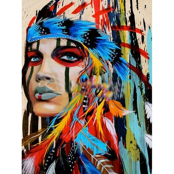 

New style 5D diy diamond painting needlework Full Square Drill handwork diamond cross stitch "Colourful Nativer" KBL