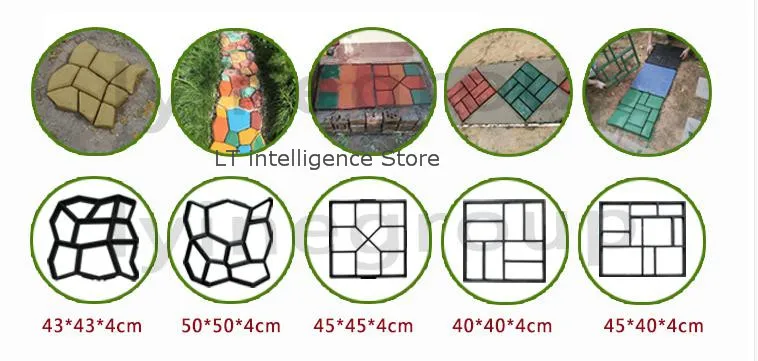 Пластиковая форма для изготовления дорожек, вручную мощение цемента, кирпича, камня, дороги, сделай сам, пресс-форма для бетона, инструмент для сада