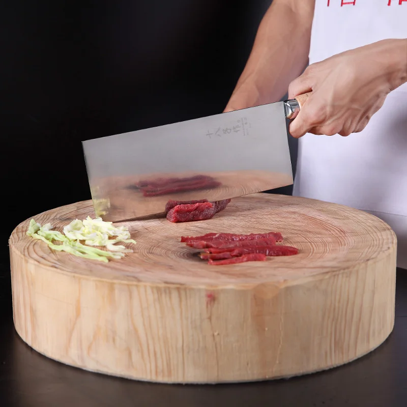 SHIBAZI Brand S-D1 Hand Forged Kitchen Knife 40Cr13 Stainless Steel Crude Wood Handle Sharp Light Chinese Slicing Knife SHIBAZI Brand S-D1 Hand Forged Kitchen Knife 40Cr13 Stainless Steel Crude Wood Handle Sharp Light Chinese Slicing Knife