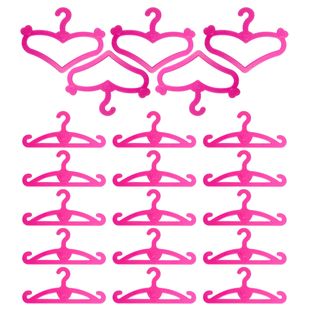 NK 20 шт./партия, розовые вешалки для платьев, одежда, аксессуары для куклы Барби, ролевые игры, винтажная жесткая пластиковая вешалка, подарок для девочек, DZ