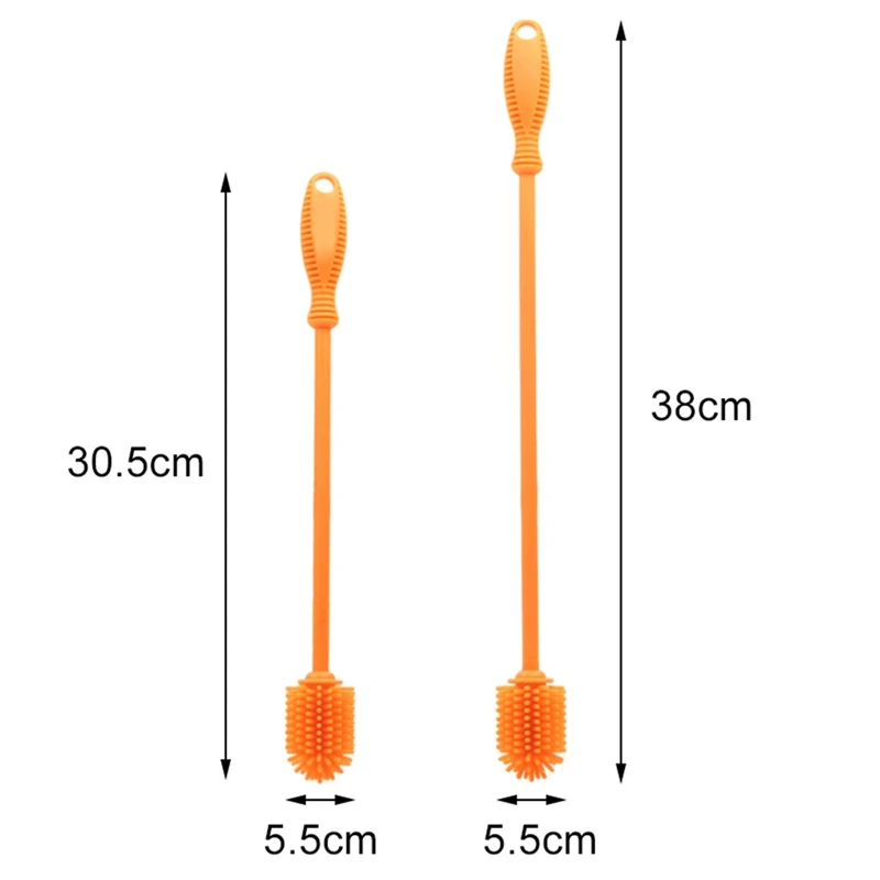 Силиконовая щетка для чистки бутылок с длинной ручкой, бутылка для воды, очиститель для мытья детских бутылочек, гидрофляги, бутылка, ваза, стеклянная посуда