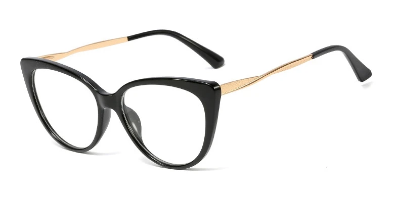 45925 кошачий глаз ретро простые очки оправа для мужчин и женщин Оптические модные компьютерные очки - Цвет оправы: C1 black
