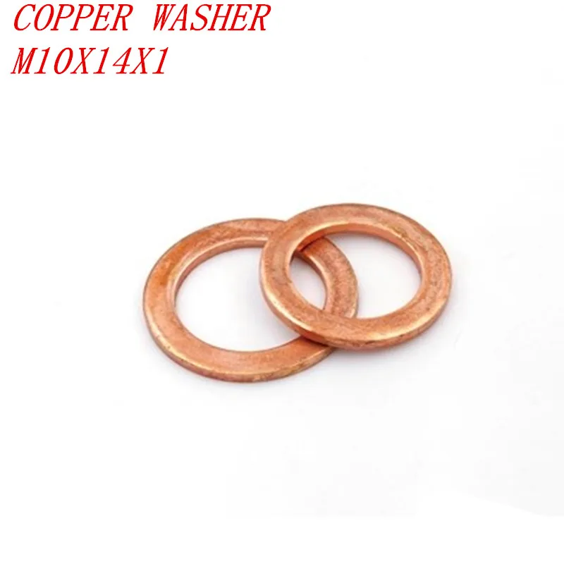 50PCS Copper washer M10*14*1 Copper Sealing Washer For Boat Crush