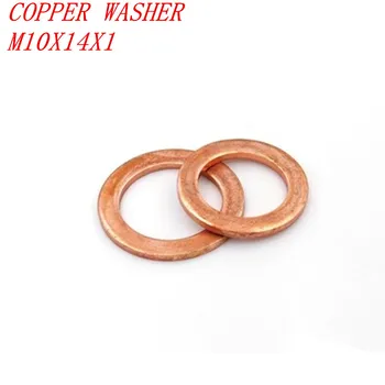

50PCS Copper washer M10*14*1 Copper Sealing Washer For Boat Crush Washer Flat Sea