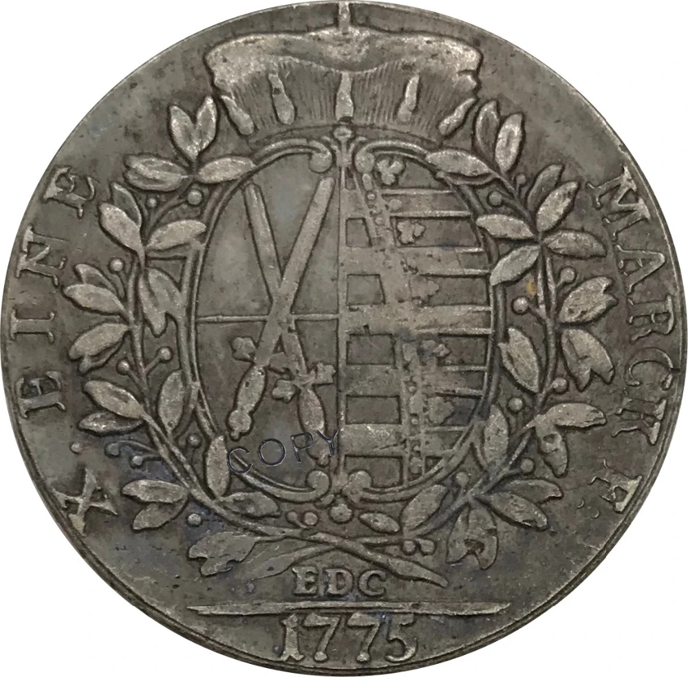 1775 Германия Мельхиор покрытием серебро коллекционные предметы имитация монеты